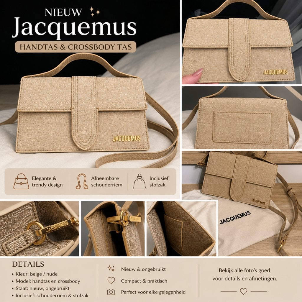 JACQUEMUS, Ophalen of Verzenden, Nieuw, Beige, Schoudertasje