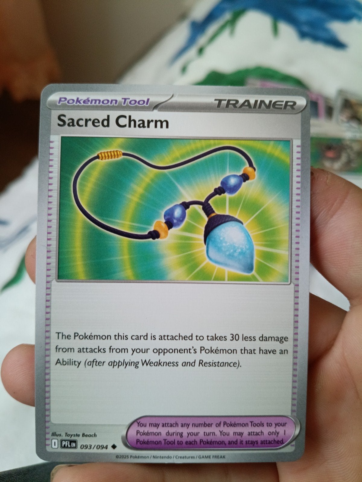 Pokémon Tool Sacred Charm Trainer Kaart 093/094, Ophalen of Verzenden