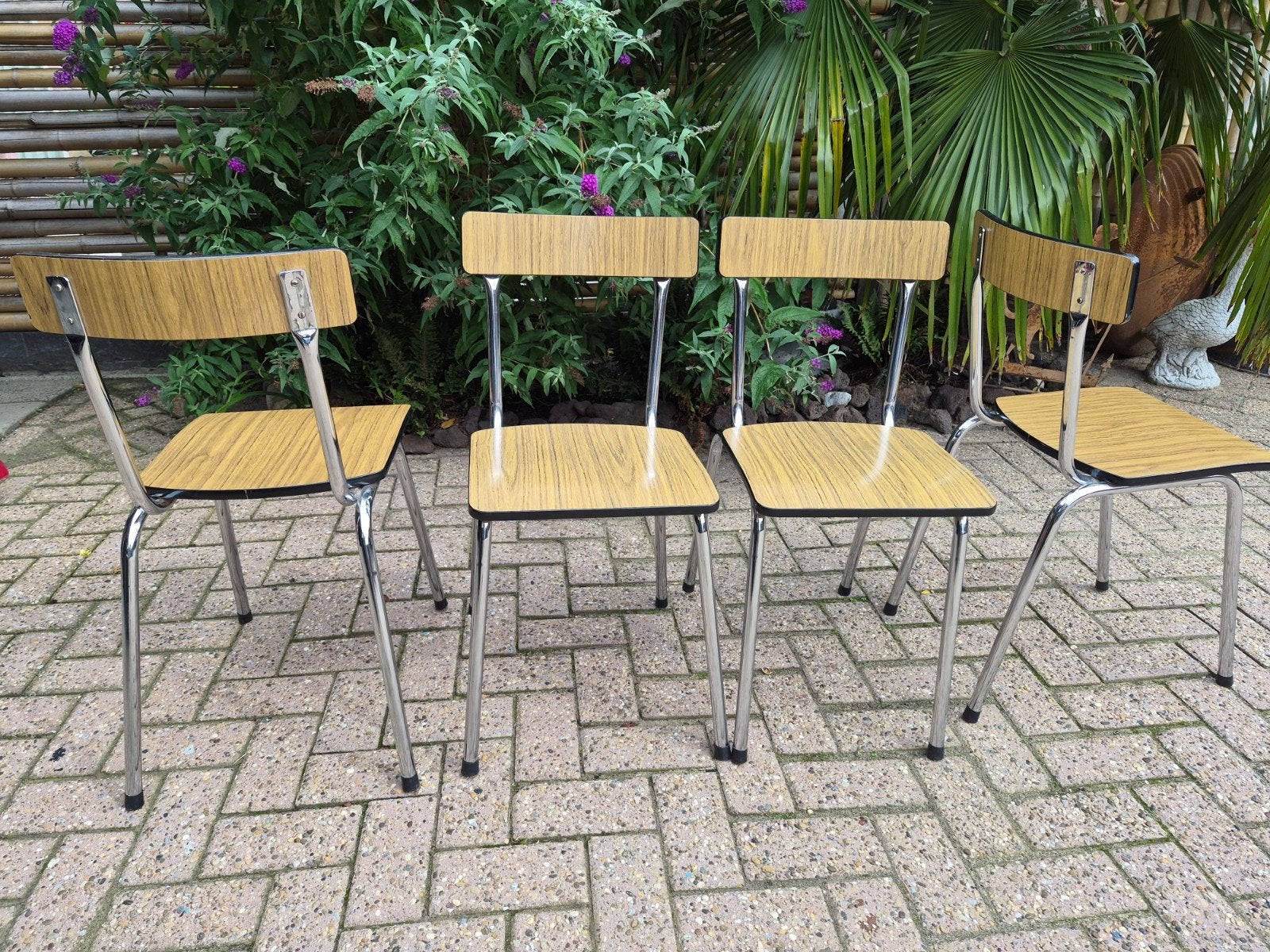 4 vintage design formica keuken stoelen. Retro., Ophalen