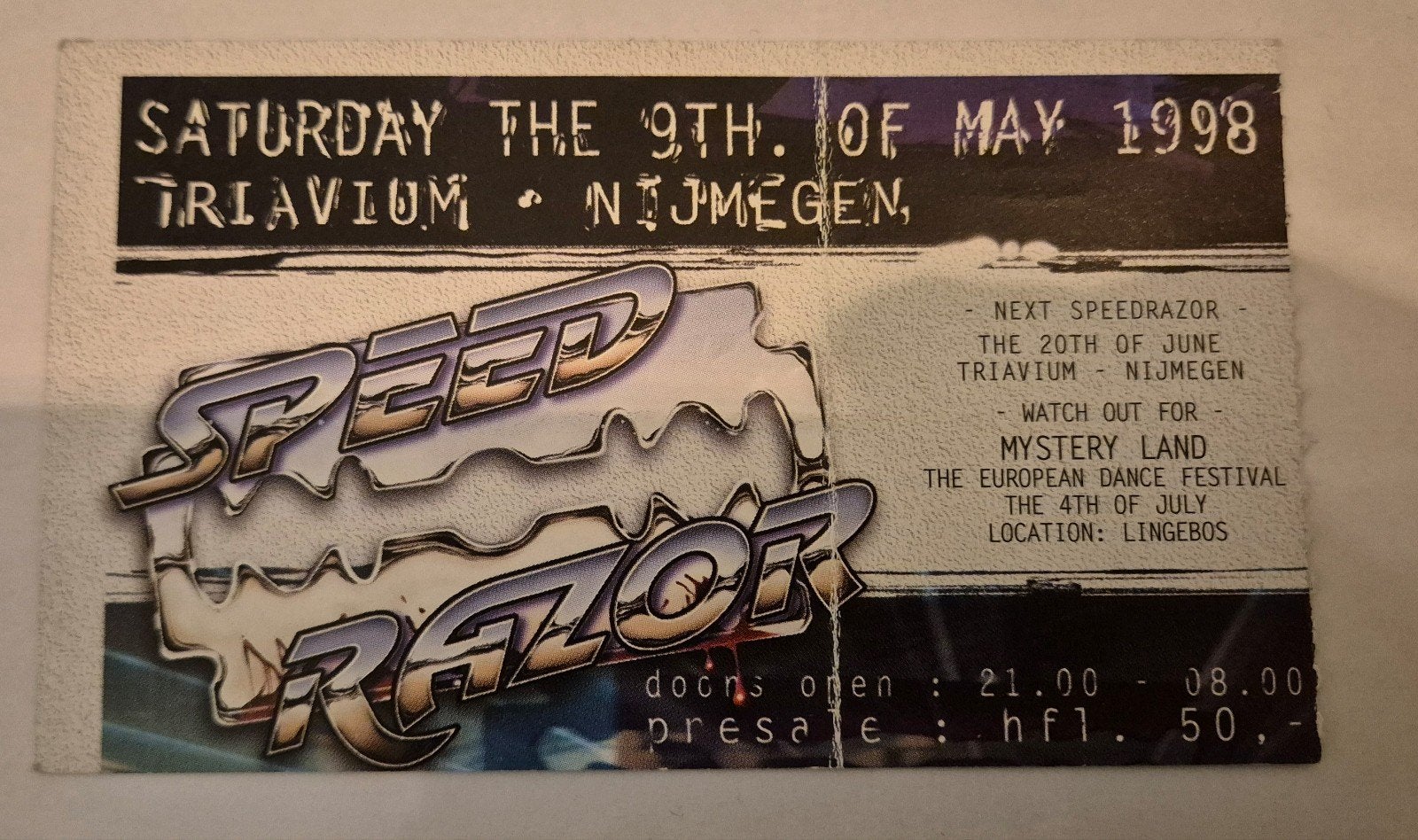 Speedrazor id&t ticket, Verzamelen, Ophalen of Verzenden