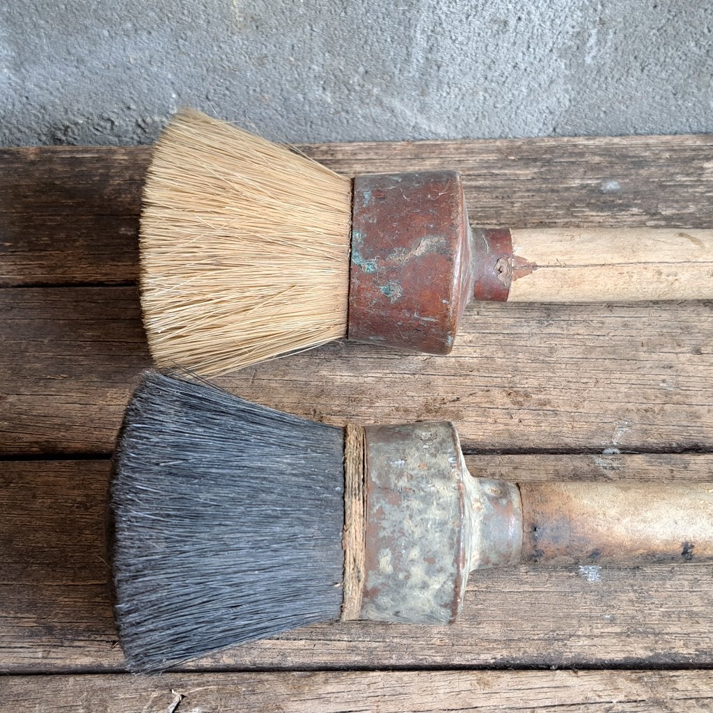 1x Stoer brocante oude vintage Franse verfkwast kwast Etage3, Gebruikt, ., Ophalen of Verzenden, .