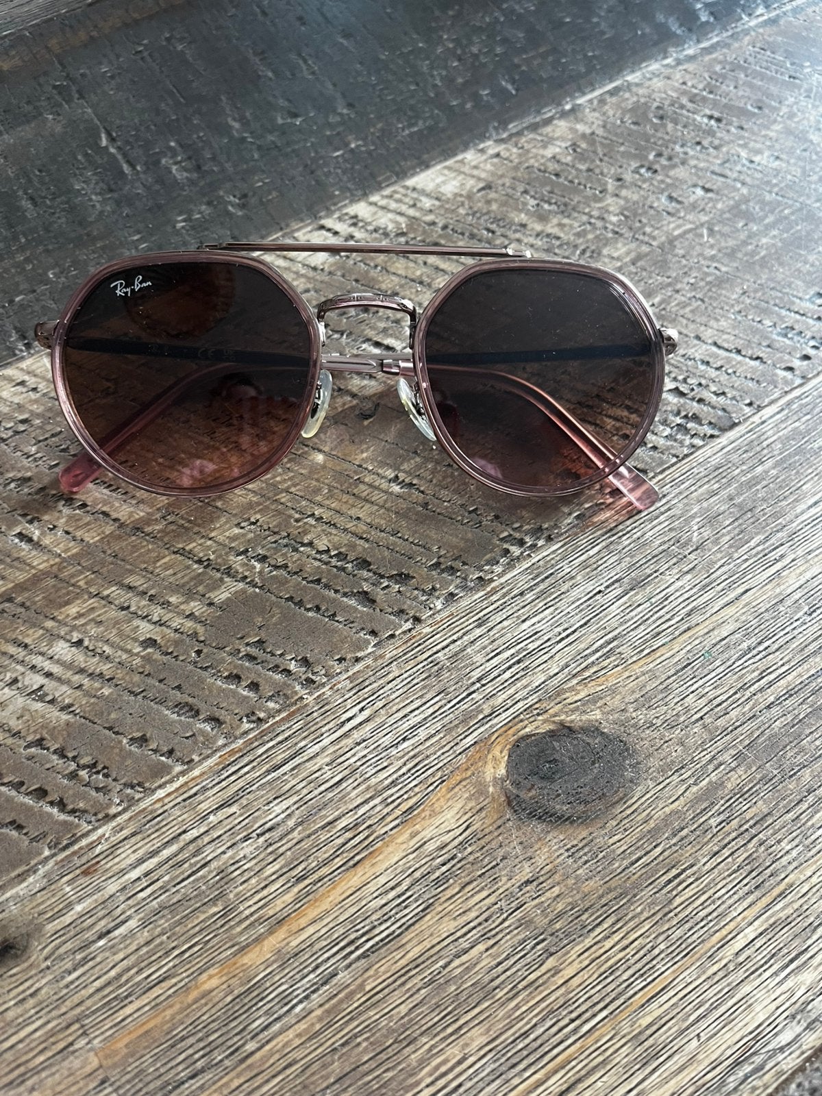 Zonnebril ray ban, Sieraden, Tassen en Uiterlijk, Zonnebrillen en Brillen | Dames, Ophalen of Verzenden, Zo goed als nieuw, Bruin