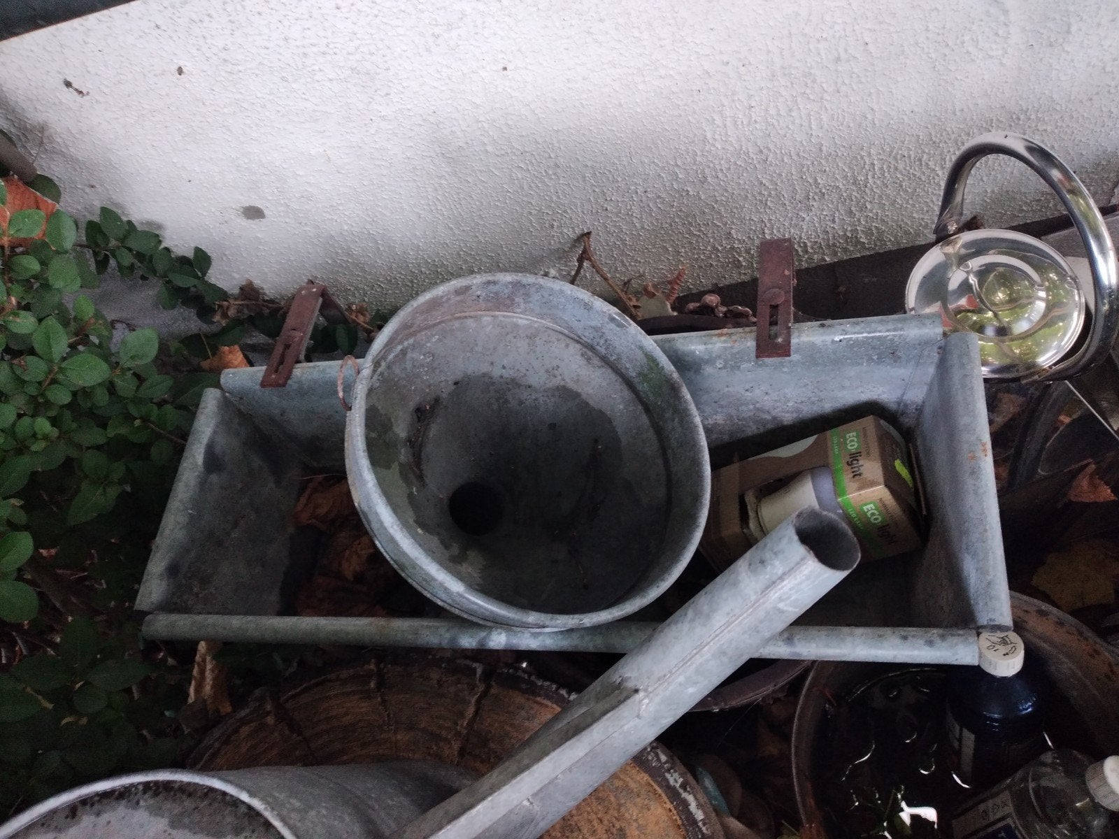 Zinken hangende plantenbak voor buiten, Gebruikt, Minder dan 30 cm, Minder dan 60 cm, Ophalen of Verzenden