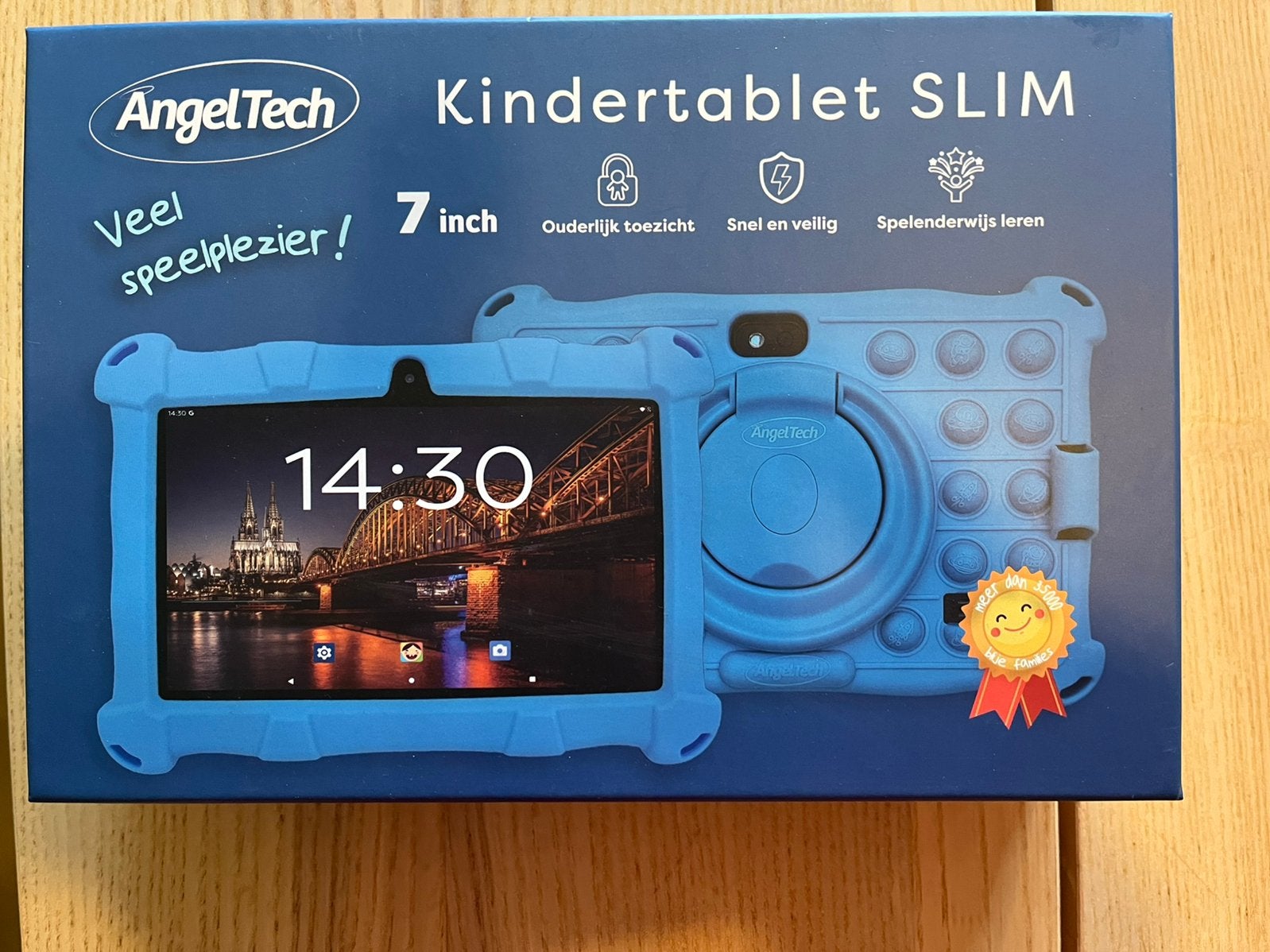 Angeltech Kindertablet SLIM 7 inch - Blauw, Computers en Software, Android Tablets, Ophalen of Verzenden, Nieuw, 7 inch of minder