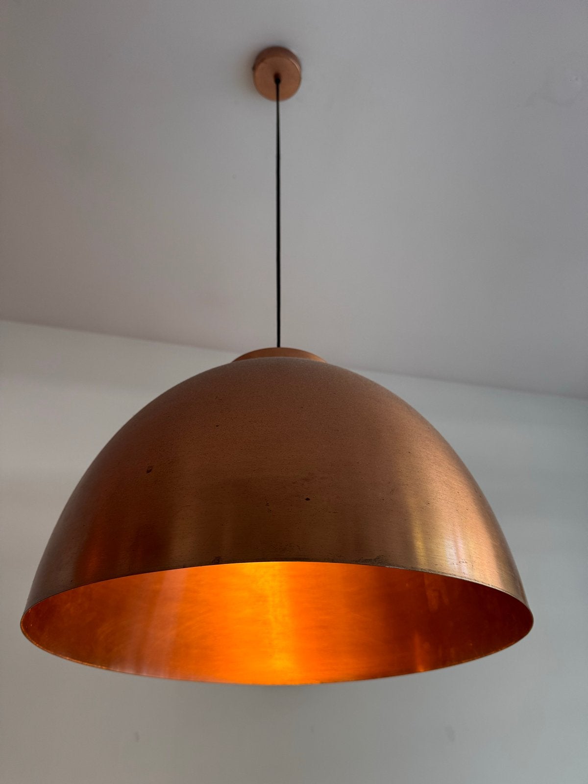 Koperen Hanglamp, Ophalen, Gebruikt, Metaal, E27 (groot)