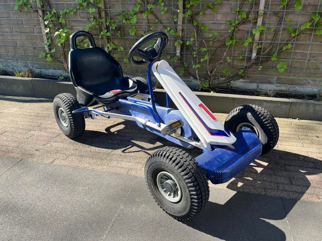 Puky Cart skelter blauw/wit 4-10 jaar, Kinderen en Baby's, Speelgoed | Buiten | Skelters, Ophalen, Zo goed als nieuw, Puky, Vrijloopautomaat