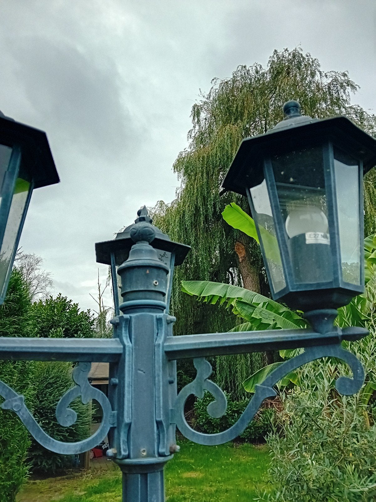 Buitenlantaarn aluminium 200cm - Klassieke staande lamp, Tuin en Terras, Ophalen, Gebruikt, Minder dan 50 watt, Staande lamp