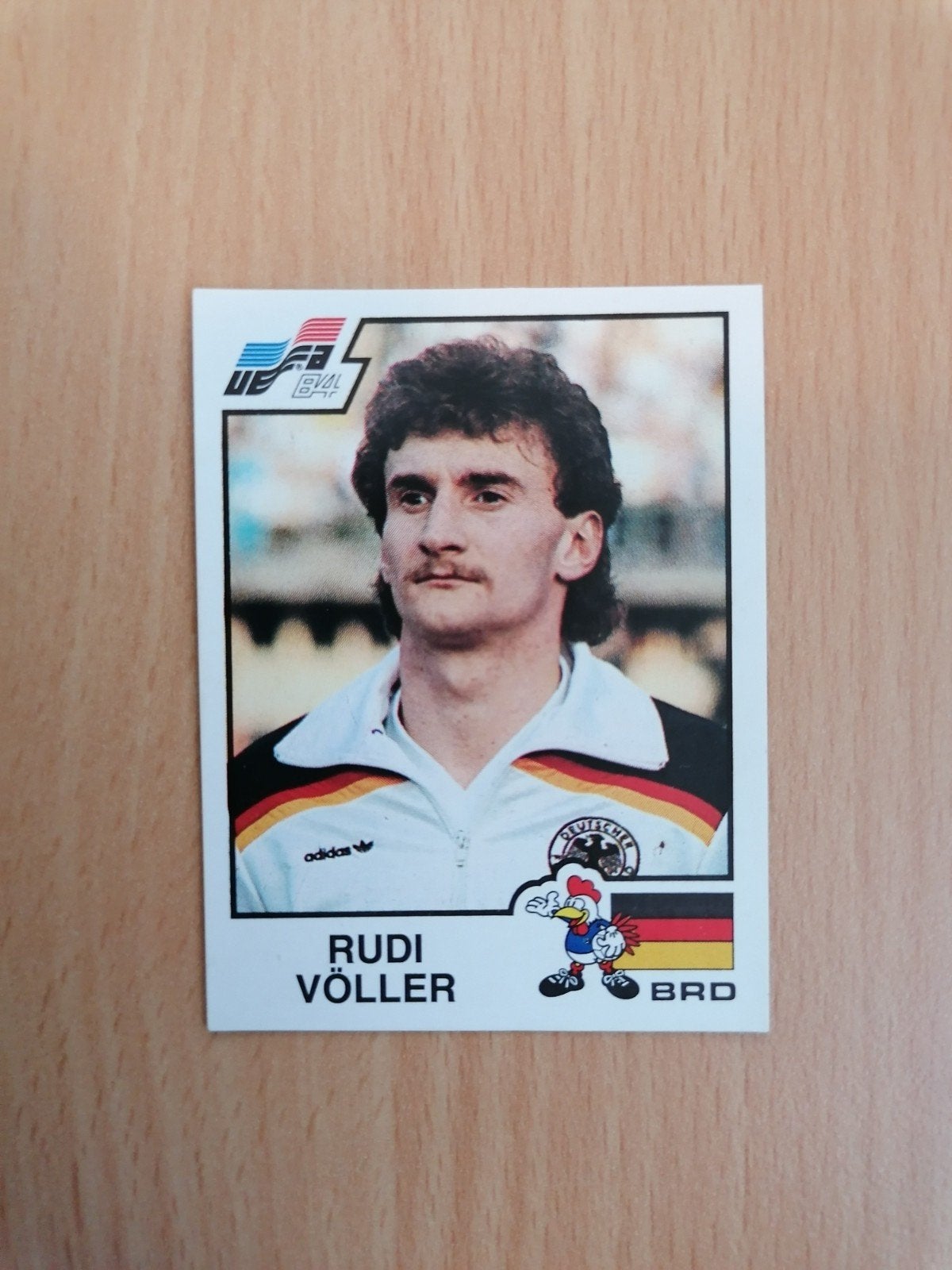 Panini Euro 84 #153 Rudi Völler., Ophalen of Verzenden, Zo goed als nieuw, Buitenlandse clubs, Poster, Plaatje of Sticker