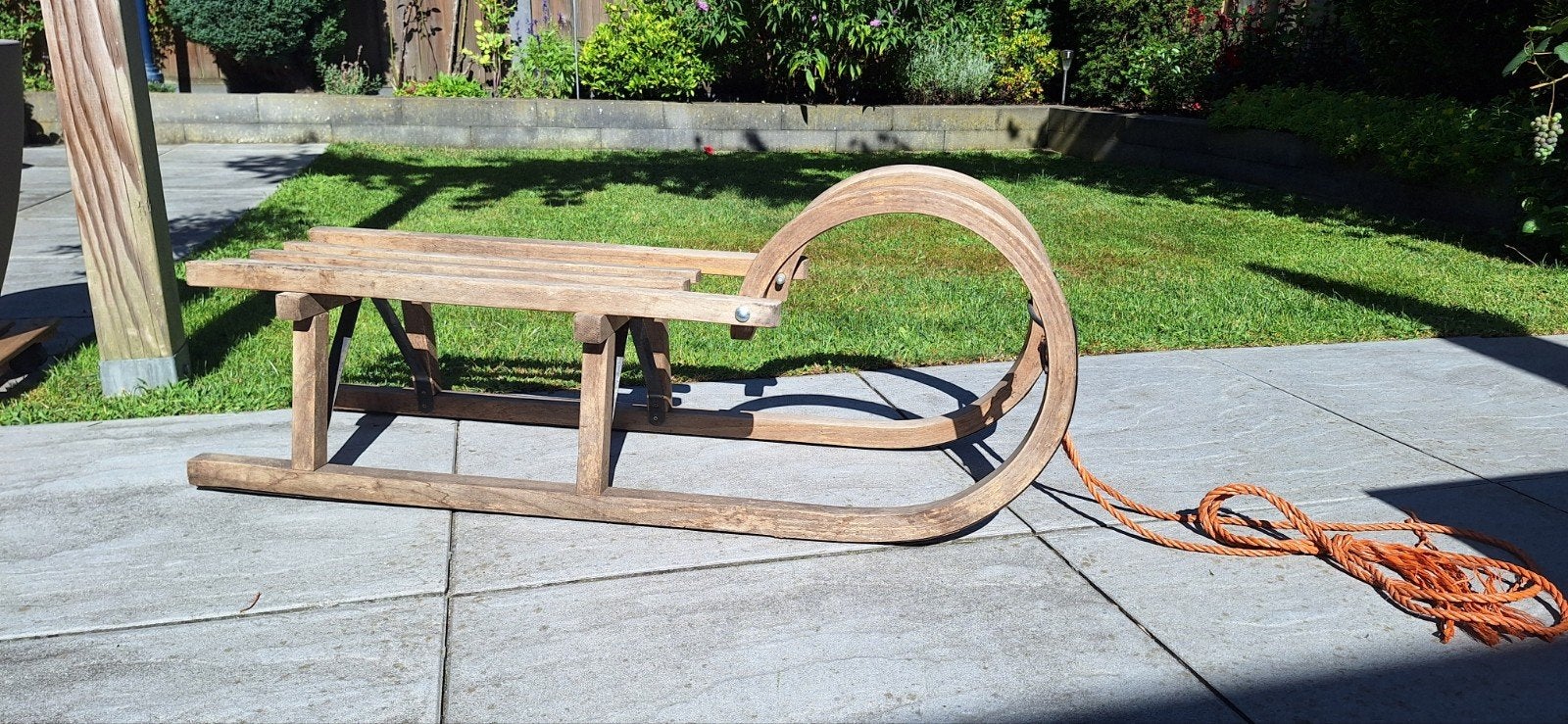 Te koop houten slee met krul, Twee personen, Overige typen