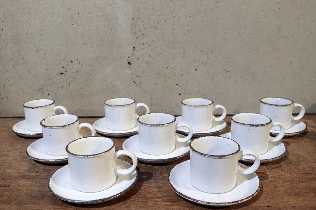 9 Midwinter Wedgwood Creation – Stonehenge – Kop & schotel, Ophalen of Verzenden, Zo goed als nieuw, Kop(pen) en/of Schotel(s)