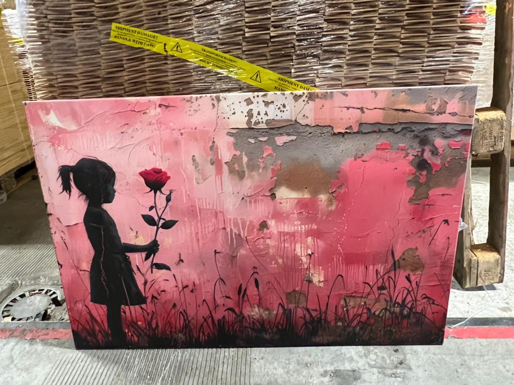 Canvas Banksy xl €15,- afhaal, Ophalen