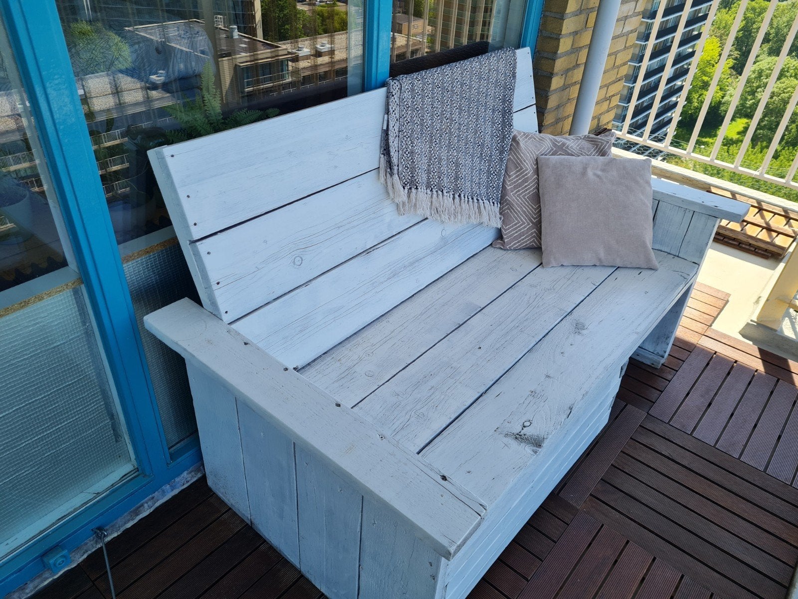Balkon bankje of tuinbankje, Ophalen of Verzenden, Hout