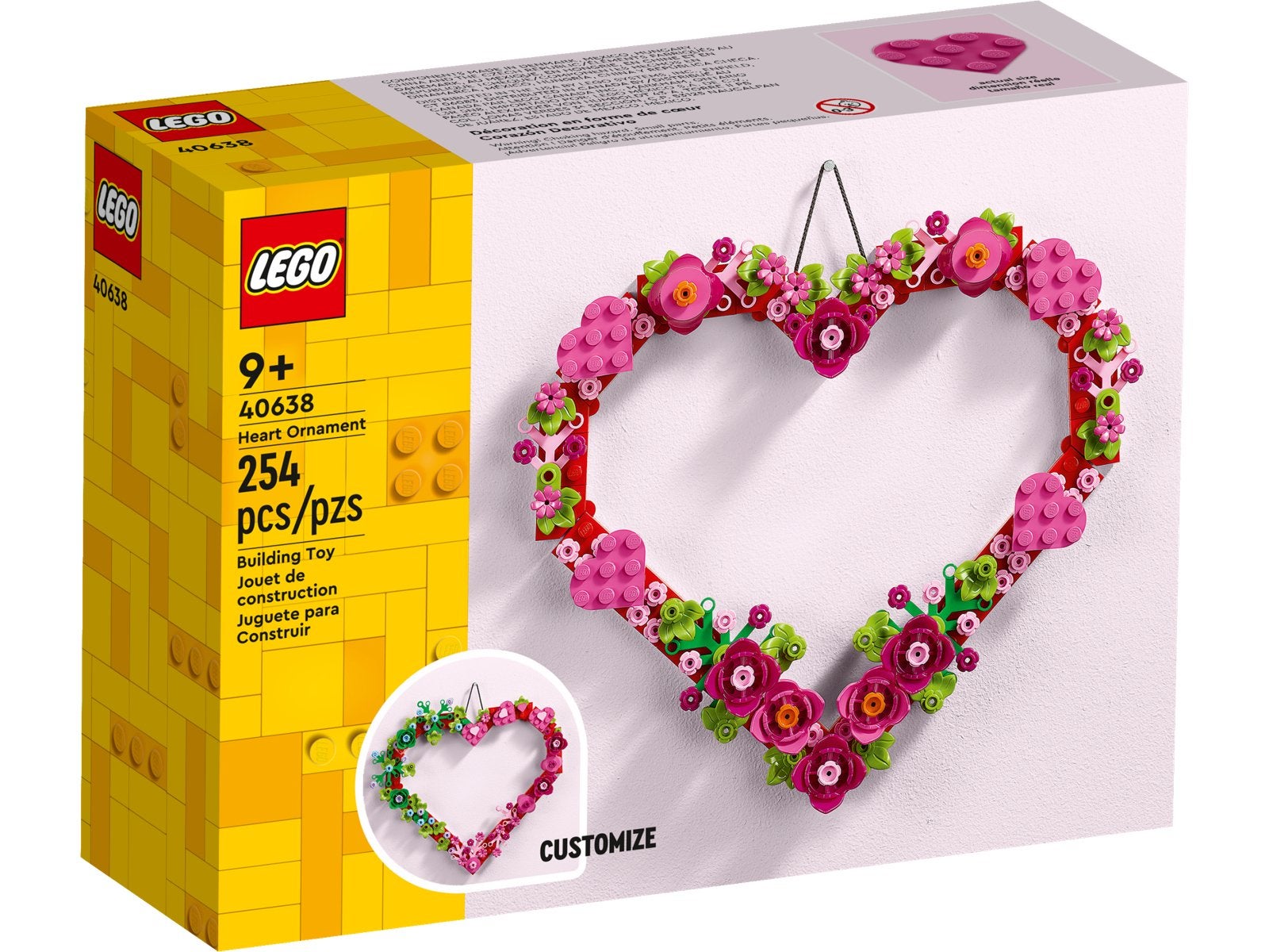 LEGO 40638 Hartvormige Versiering - Seasons And Occasions, Overige thema's, Lego, Ophalen of Verzenden, Zo goed als nieuw
