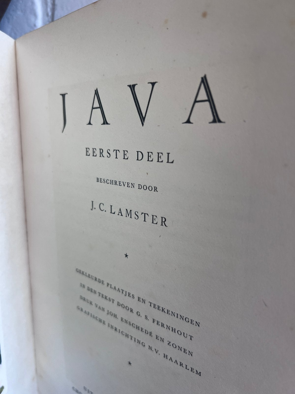 Compleet: Java Eerste Deel - J.C. Lamster (Oud Boek), De Doofpot Alphen ad Rijn, Gebruikt, Overige typen, Ophalen of Verzenden