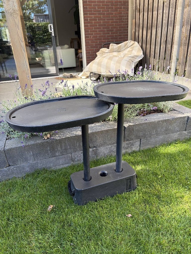 Fatboy Brick Bijzettafel (Antraciet / Zwart), Ophalen, Gebruikt, Rond, Kunststof
