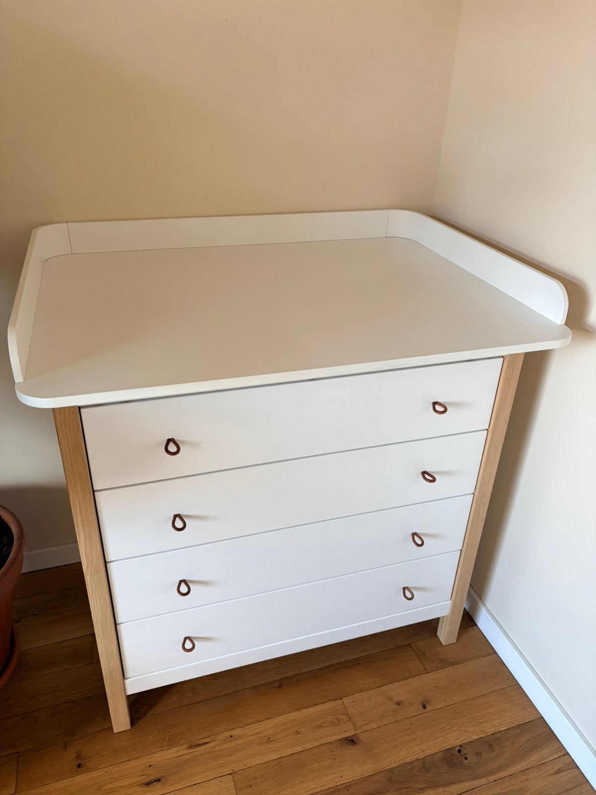 Commode Oliver Furniture wit - eiken, Ophalen, 50 tot 70 cm, 90 tot 105 cm, 100 cm of meer