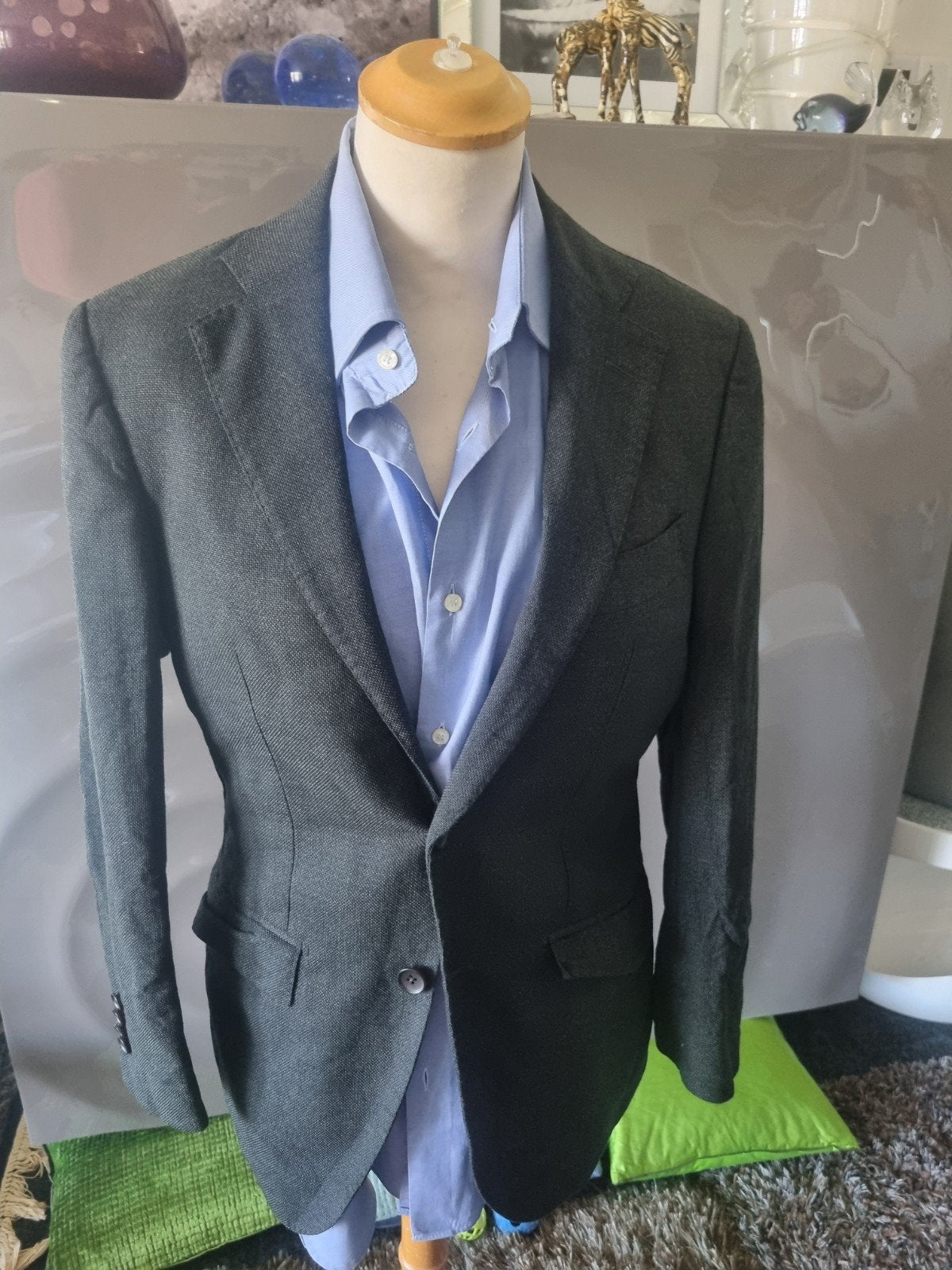 Suitsupply wollen colbert, mt 44, drop R6, groen, nieuwstaat, Ophalen of Verzenden, Zo goed als nieuw, Groen, Maat 46 (S) of kleiner
