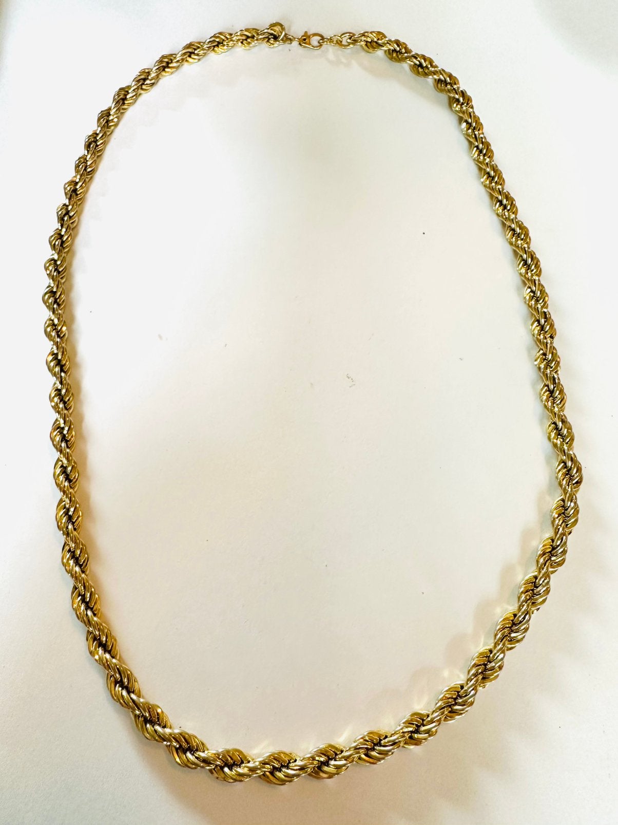 Vintage Monet touw ketting, Sieraden, Tassen en Uiterlijk, Verzenden, Gebruikt, Goud, Overige materialen