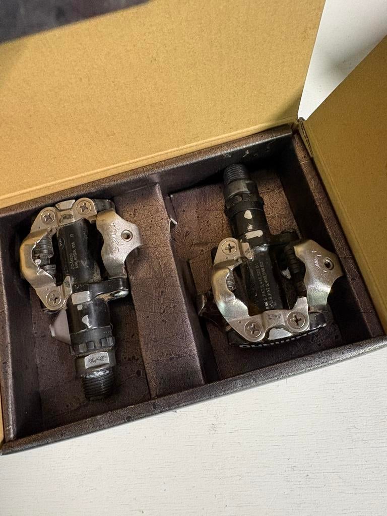 Shimano M520 SPD pedalen, Ophalen of Verzenden, Gebruikt, Crankstel of Pedalen, Shimano