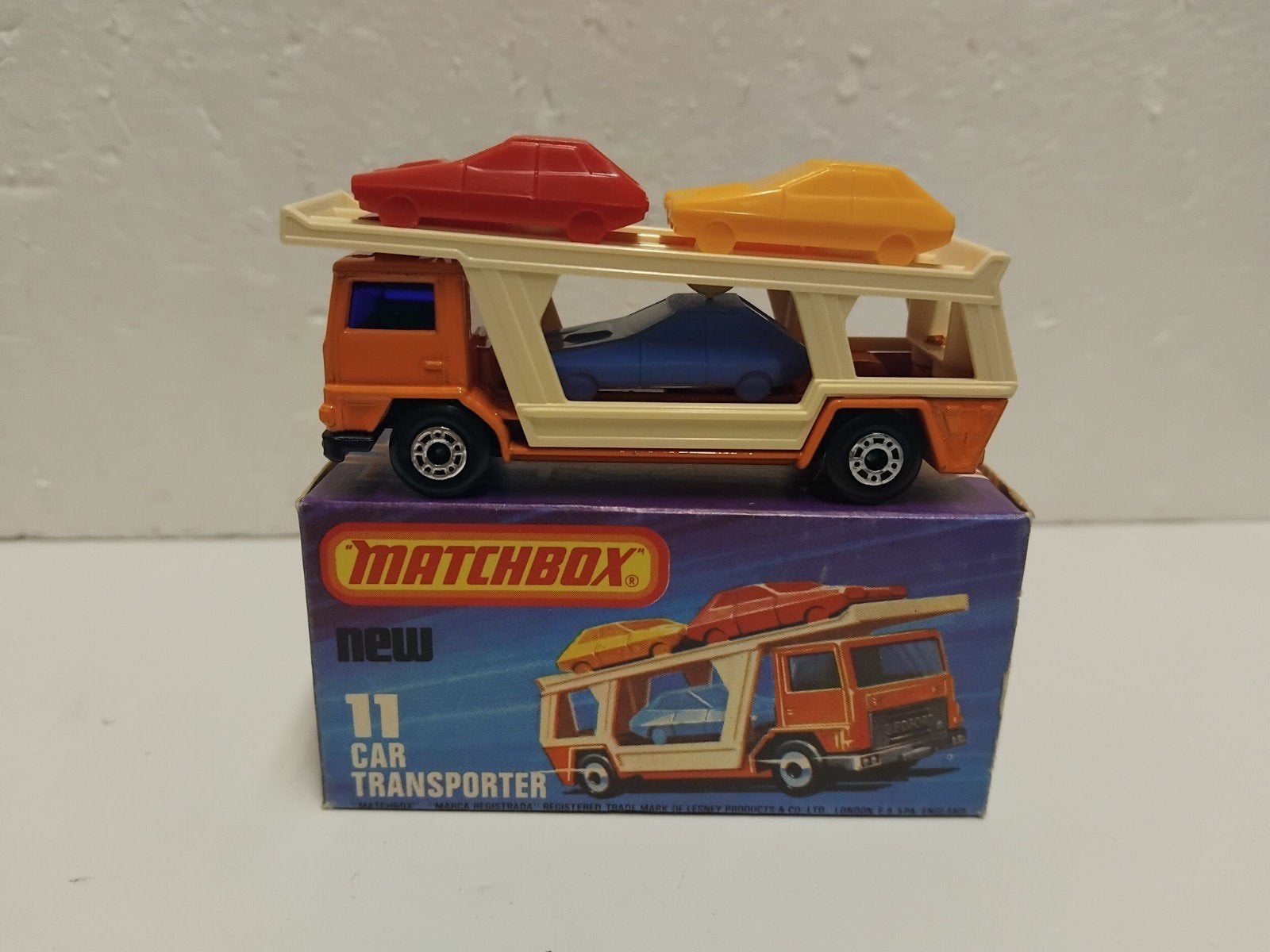 Matchbox Superfast #11 Bedford car transporter 3INCH, Ophalen of Verzenden, Zo goed als nieuw, Bus of Vrachtwagen