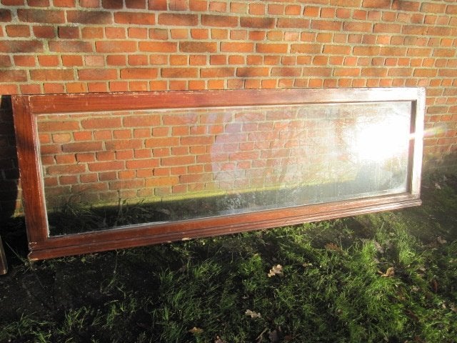328hx220br Hoge 3dlg. deur met bovenlicht, facetgesl. glas, Ophalen