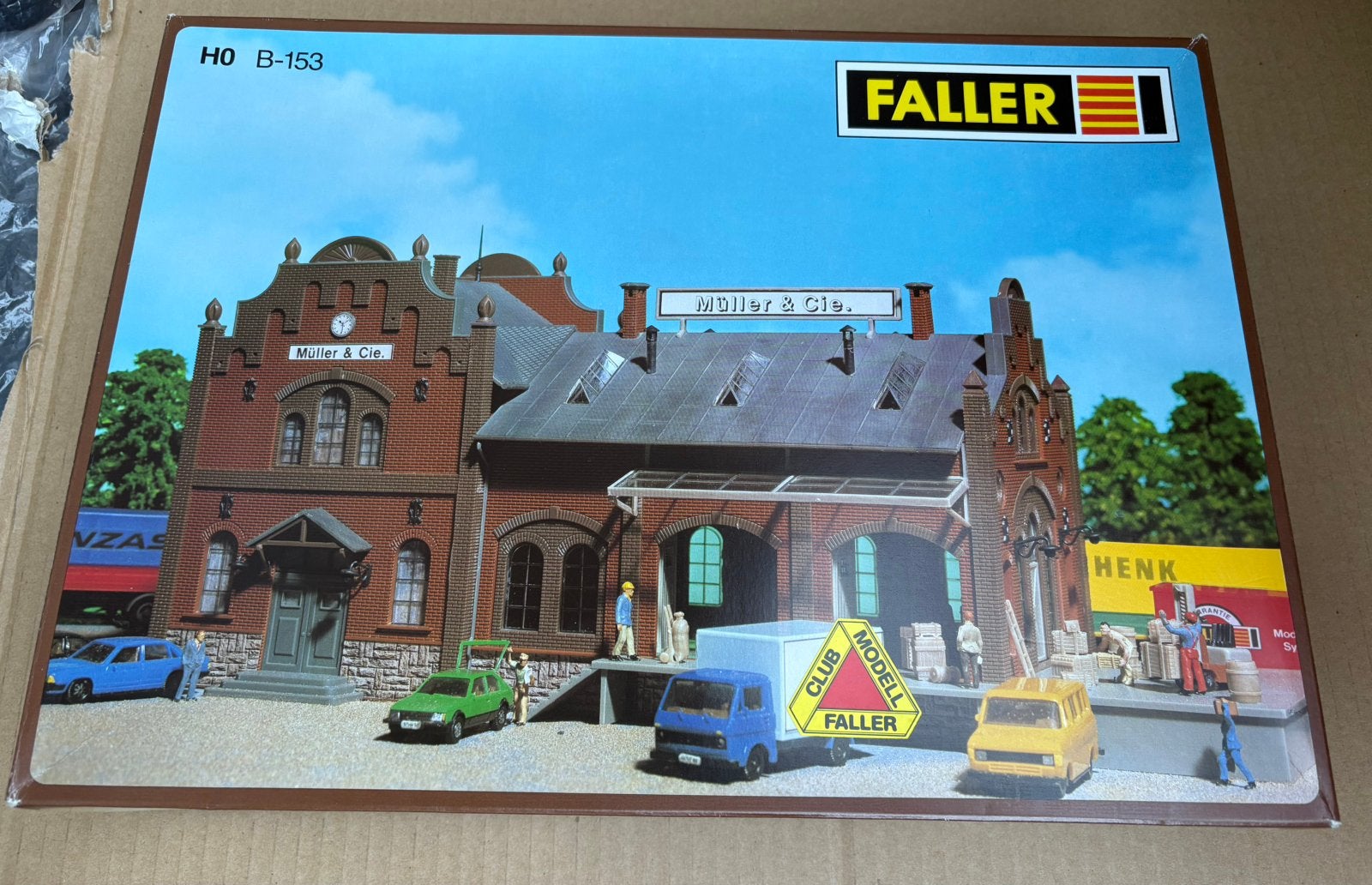 Faller B-153 H0 modelbouwset, oud magazijn Müller & Cie, Overige merken, Gelijkstroom of Wisselstroom, Brug, Tunnel of Gebouw
