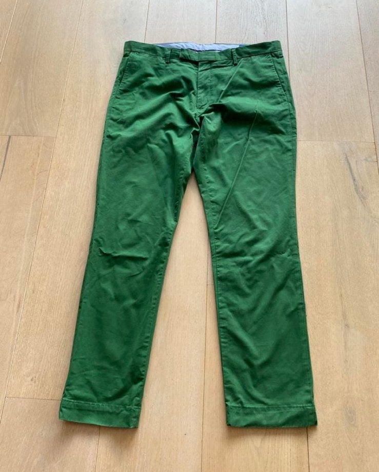 Polo ralph Lauren 36/32  L chino, Ophalen of Verzenden, Zo goed als nieuw, Maat 52/54 (L), Groen