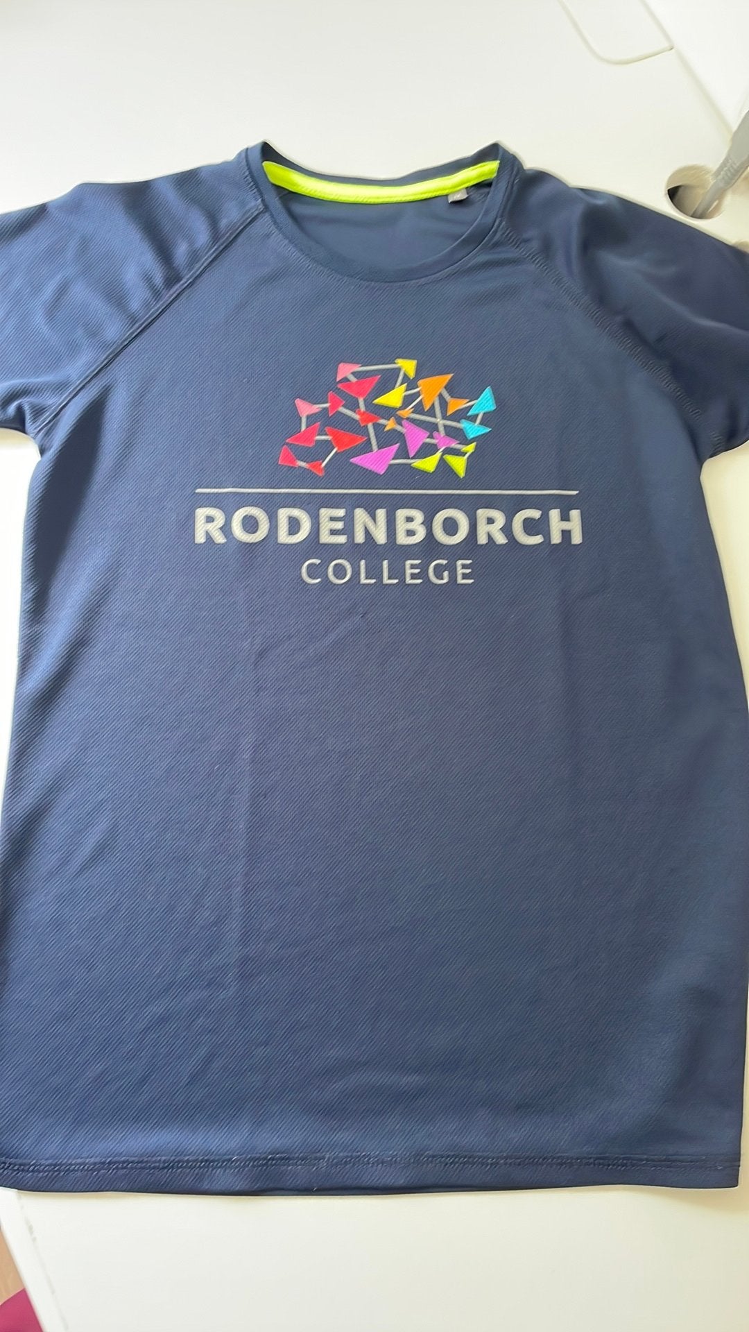 Sportshirt / gymshirt Rodenborch College maat m, Ophalen, Zo goed als nieuw, Kleding