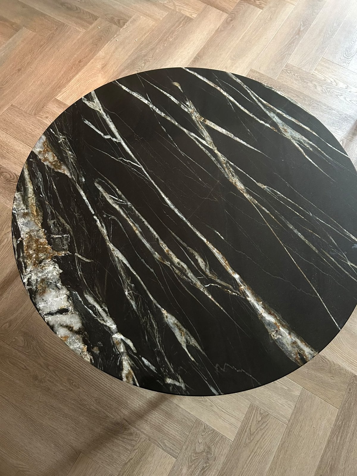 Salon tafel granieten unieke set, Huis en Inrichting, Ophalen of Verzenden, Zo goed als nieuw, Rond, 50 tot 100 cm