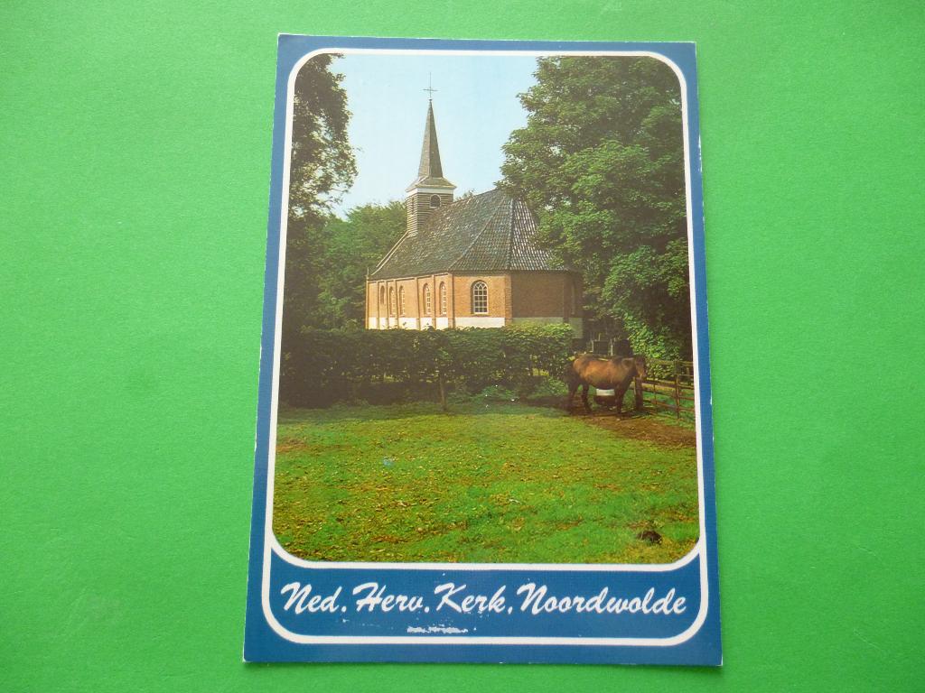 ansichtkaart Noordwolde Ned. Herv. Kerk, Ophalen of Verzenden, 1980 tot heden, Ongelopen, Friesland