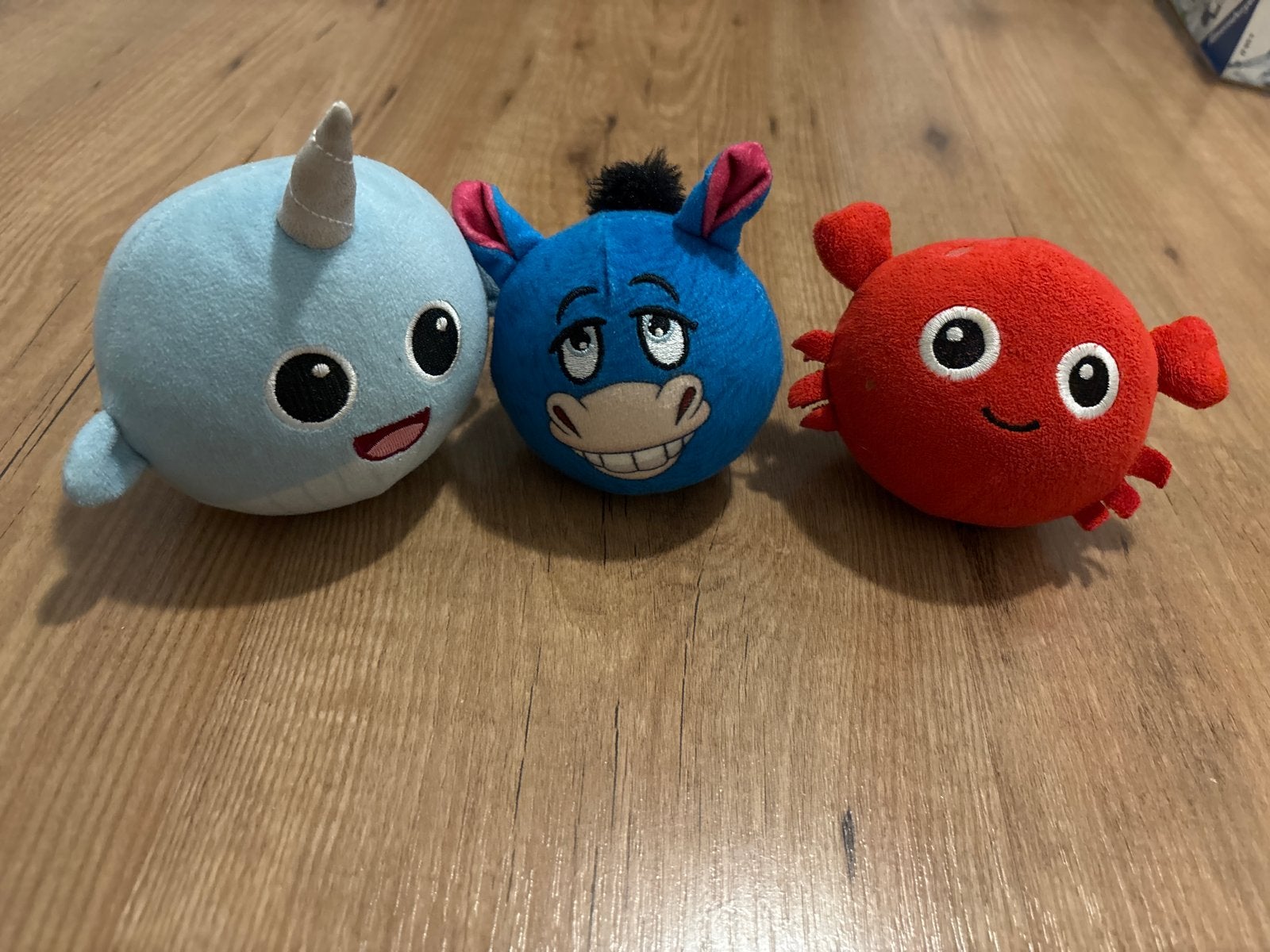 Leuke squishy knuffels: narwal, ezel en krab, Overige merken, Overige karakters, Overige typen, Blauw