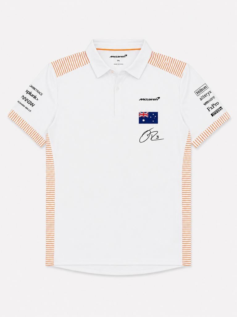 Fanshirt F1, team Mc Laren, Ricciardo, polo wit, maat 3XL, Ophalen of Verzenden, Nieuw, Overige maten, Wit