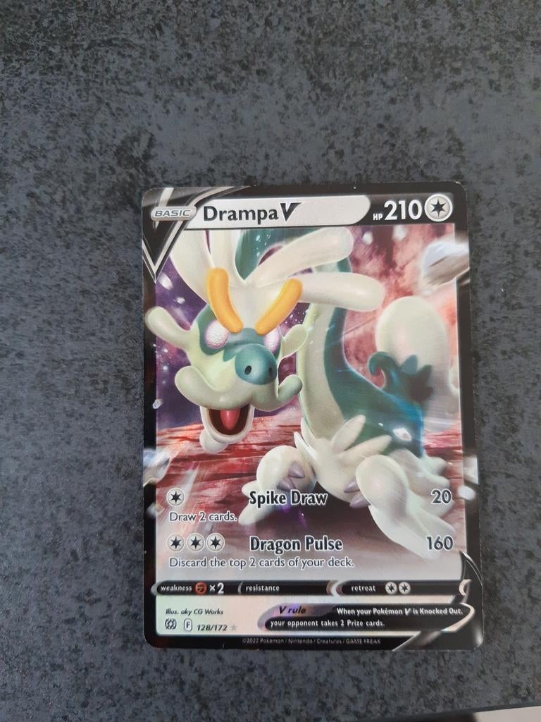 Drampa V Pokémon kaart 128/172, Ophalen, Nieuw, Losse kaart