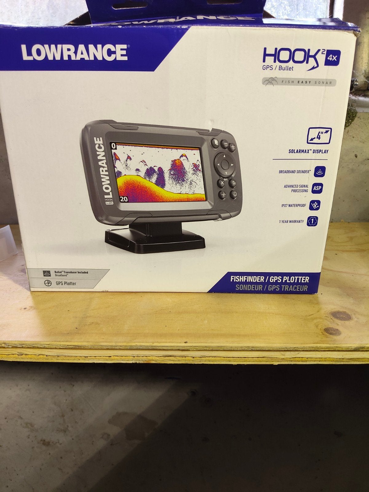 Lowrance HOOK2 4x GPS Bullet Fishfinder/GPS Plotter, Ophalen of Verzenden, Nieuw, Kaartplotter of Fish Finder
