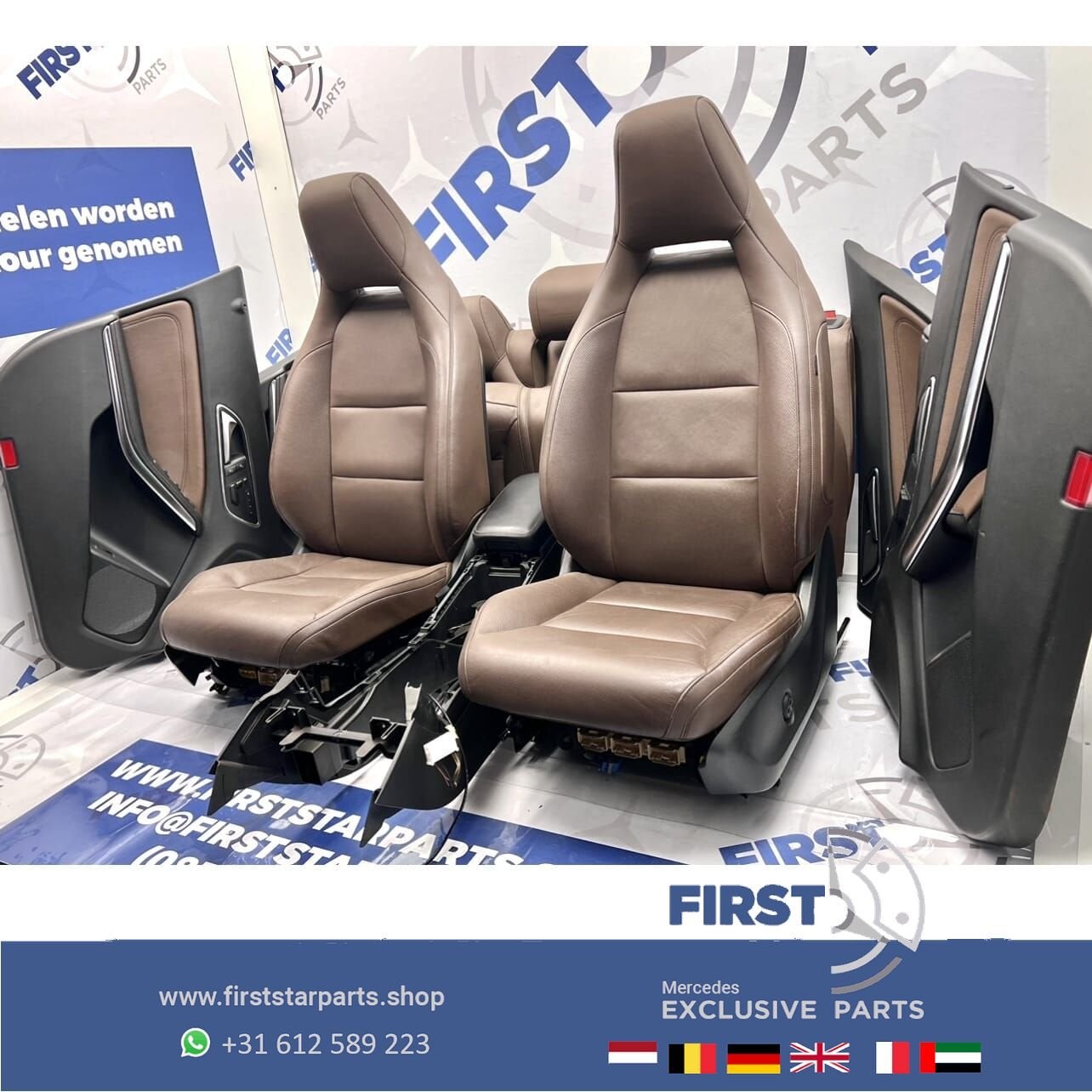 W176 W117 W156 45 AMG STOELEN ZETELS BRUIN AMG COMPLEET INTE, Auto-onderdelen, Gebruikt, -, Ophalen of Verzenden, -