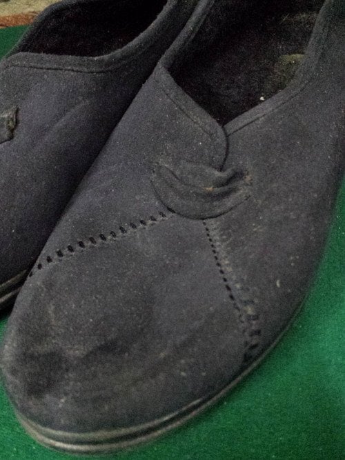 instappers blauw suede, Ophalen of Verzenden, 'T Olde Gre-j, Info@toldegrej.nl, Endepoelstraat 20f Didam