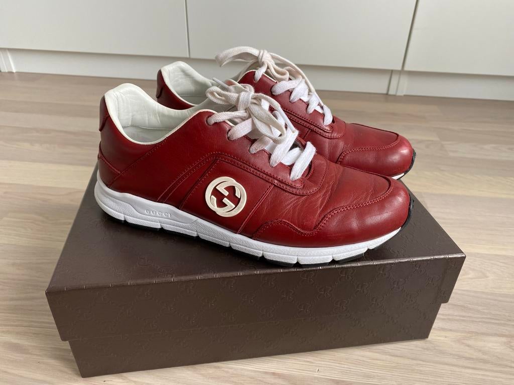 Gucci Mirosoft Rosso Sneakers Maat 38, Kleding | Dames, Ophalen of Verzenden, Rood, Sneakers of Gympen, Zo goed als nieuw