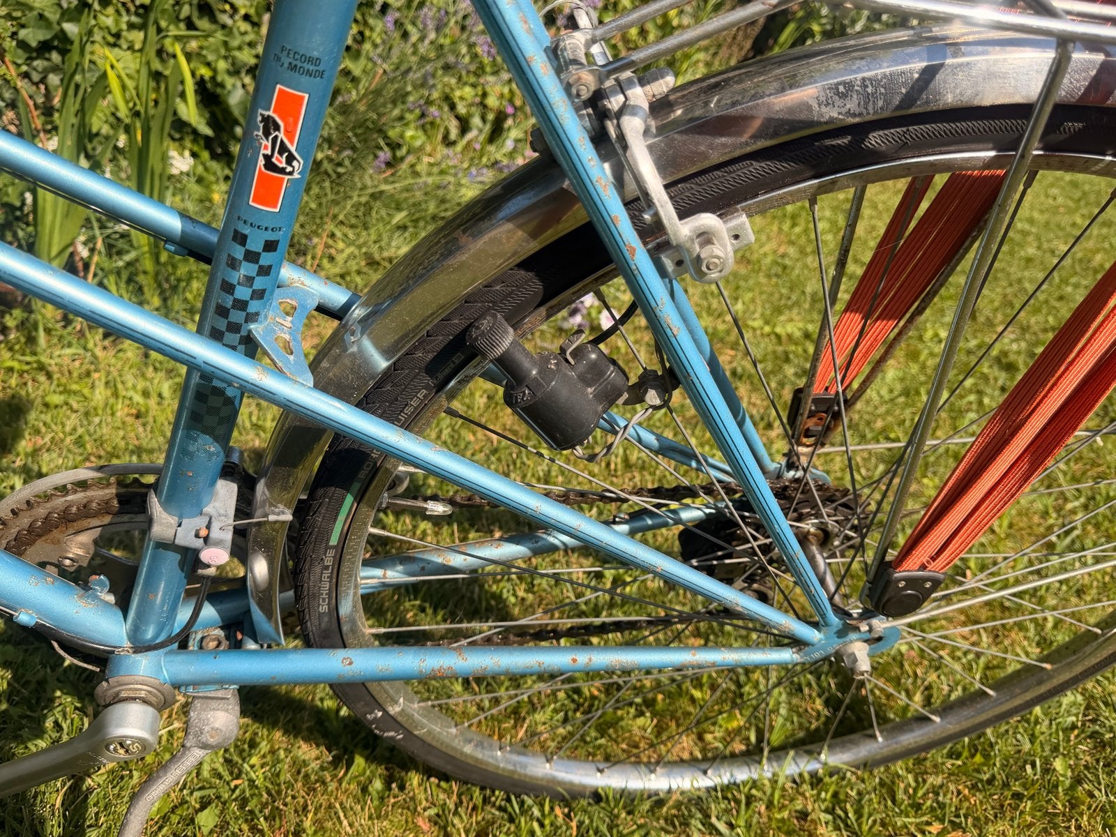 Vintage Peugeot 103 Racefiets - Lichtblauw, Fietsen en Brommers, Velgrem, Ophalen, Overige merken, Minder dan 10 versnellingen