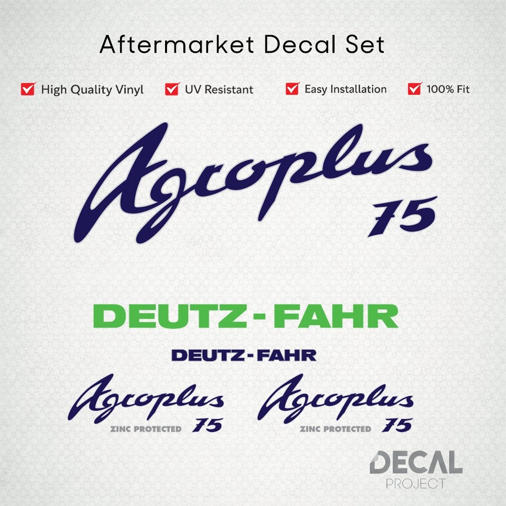 Vervangende Stickers Deutz-Fahr Agroplus, Verzenden