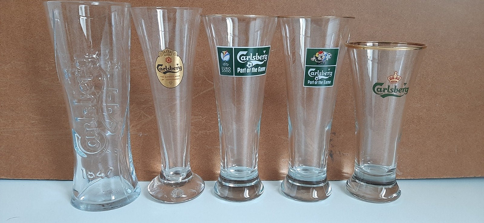 Speciale Carlsberg bierglazen, Verzamelen, Ophalen of Verzenden, Zo goed als nieuw, Glas of Glazen, Overige merken