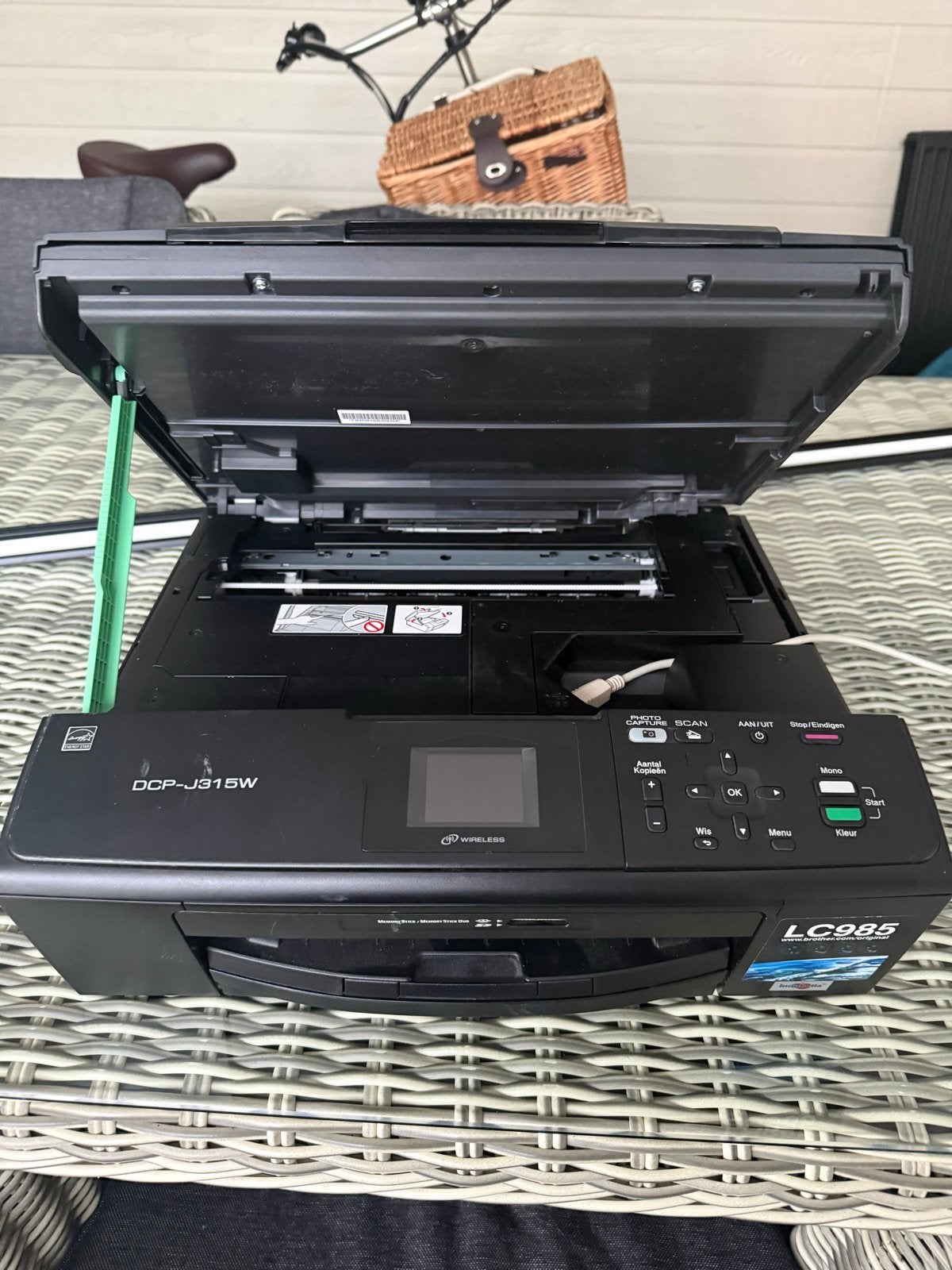 Brother DCP-J315W All-in-one printer (LC985 cartridges), Gebruikt, Inkjetprinter, All-in-one, Kleur printen