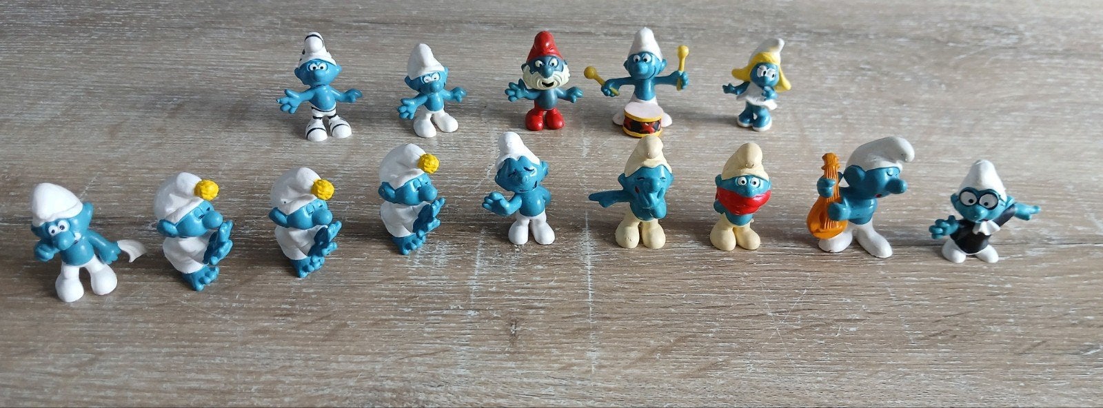 14 vintage schleich w germany smurfen peyo smurf figuren pop, Verzamelen, Smurfen, Ophalen of Verzenden, Gebruikt, Verschillende Smurfen