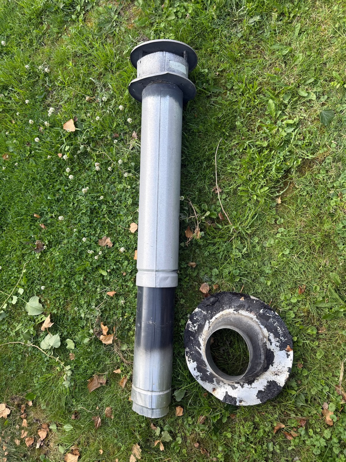 RVS Afzuigkap/Ventilatiepijp met kap - Gebruikt, Doe-het-zelf en Verbouw, Ventilatie en Afzuiging, Ophalen, Gebruikt, Ventilator en Afzuiger