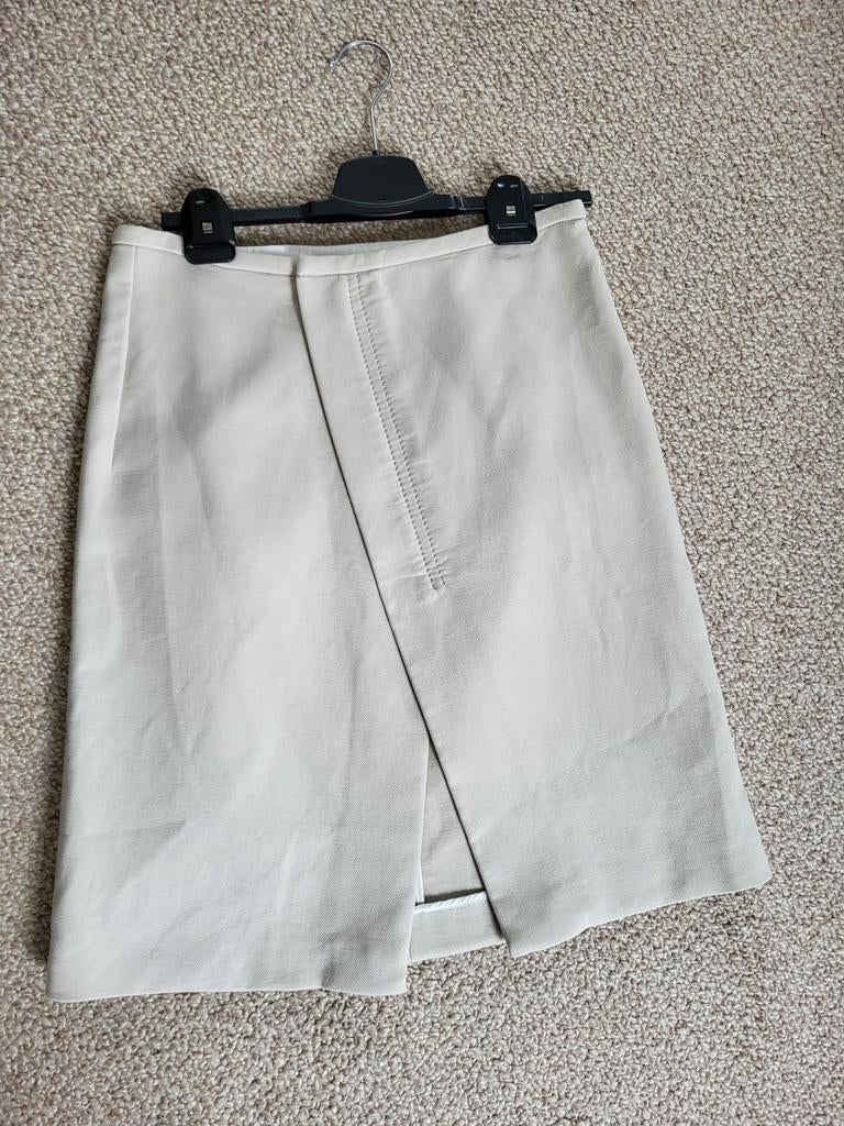 Zgan beige rok, turnover,38, Kleding | Dames, Rokken, Verzenden, Beige, Zo goed als nieuw, Maat 36 (S)