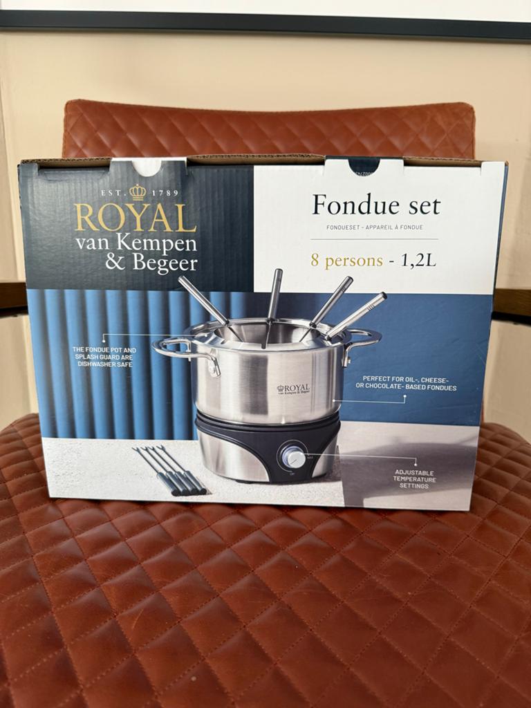 Nieuwe Royal van Kempen & Begeer Fondueset - 8 personen, Verzenden, Nieuw, Elektrisch, Fondueset