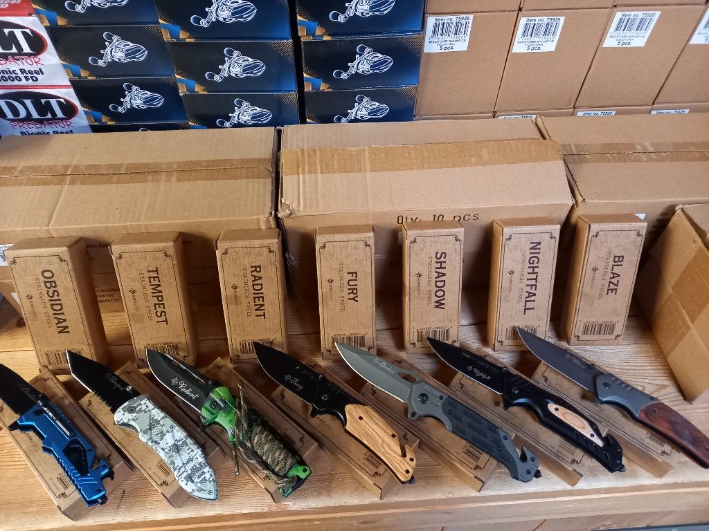 Zak/Survivel/Vis messen...7 types...Tweede mes 50% korting!, Info@hengelsportleon.nl, Overige typen, Eurocatch, Nieuw