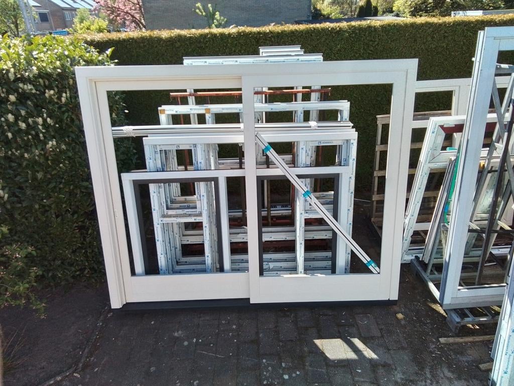 Kunststof schuifpui 300 cm breed x 245 cm hoog, Ophalen, Nieuw