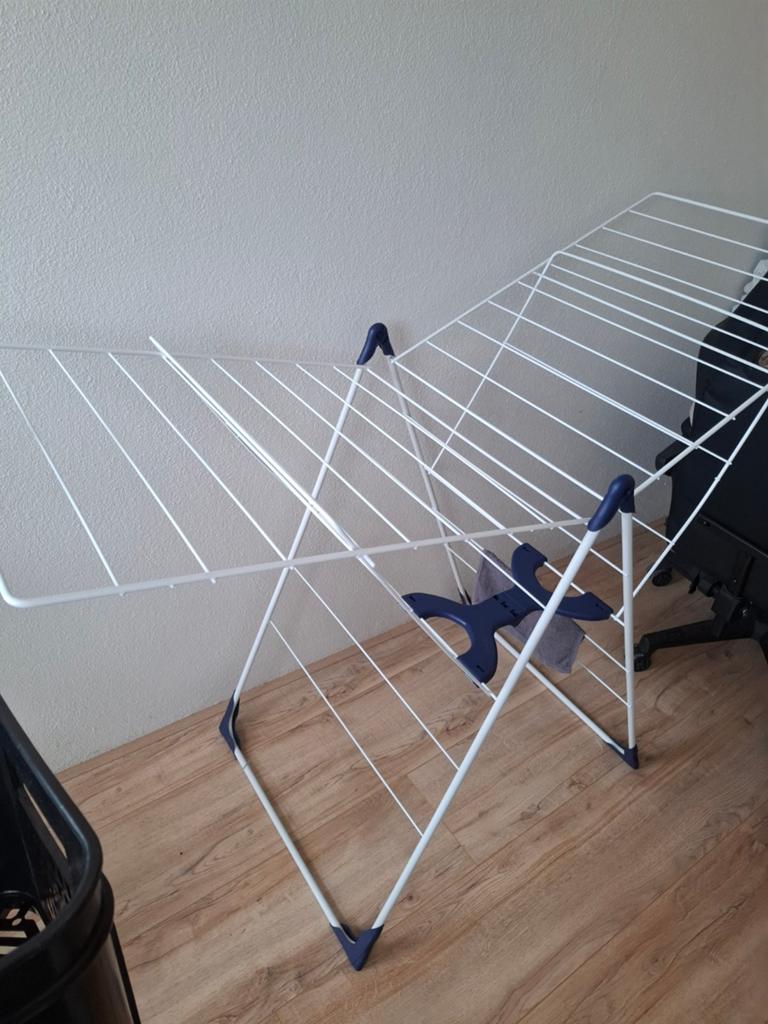 Wit wasrek met blauwe accenten, Ophalen of Verzenden, Gebruikt, Wasrek