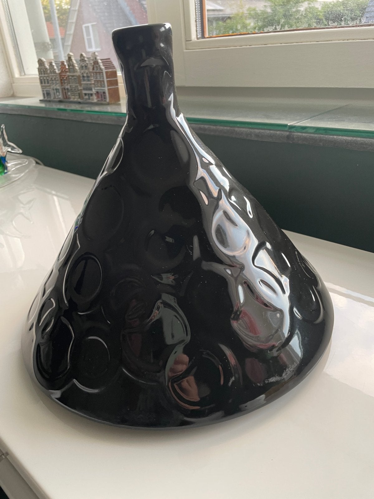 Tajine deksel diameter 27 cm Ikea, Gebruikt, Met patroon/structuur, Zwart, Ophalen of Verzenden