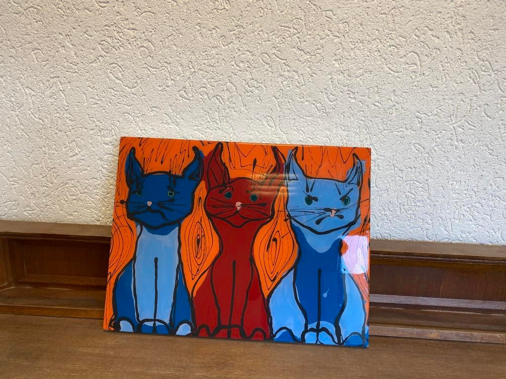 Schilderij poezen, Ophalen